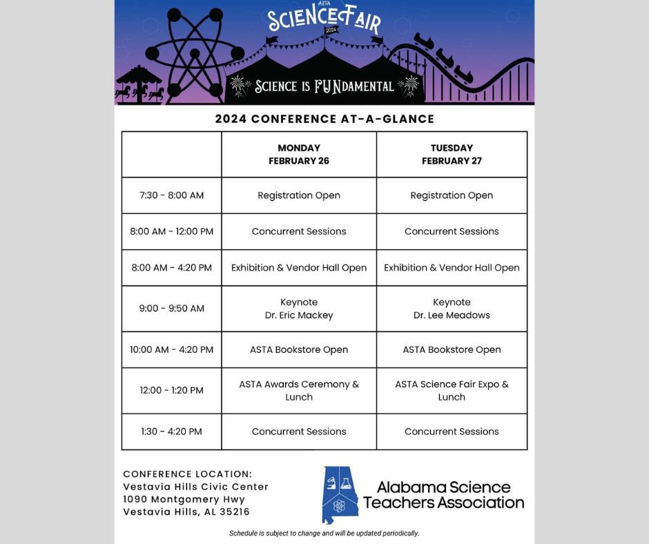 Alabama Science Teachers Association to host 'ASTA 2024 Conference